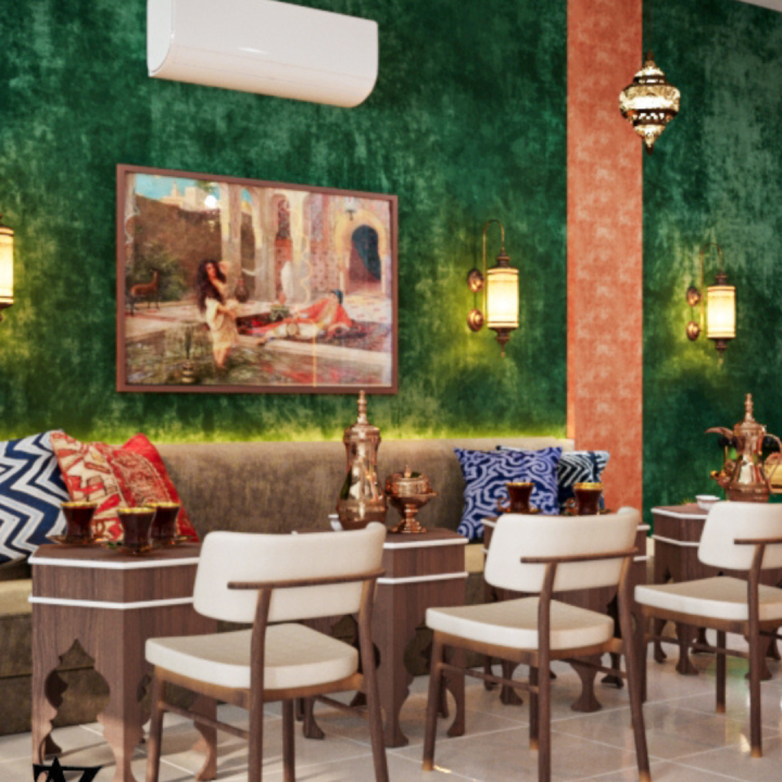 Moroccan café interior design