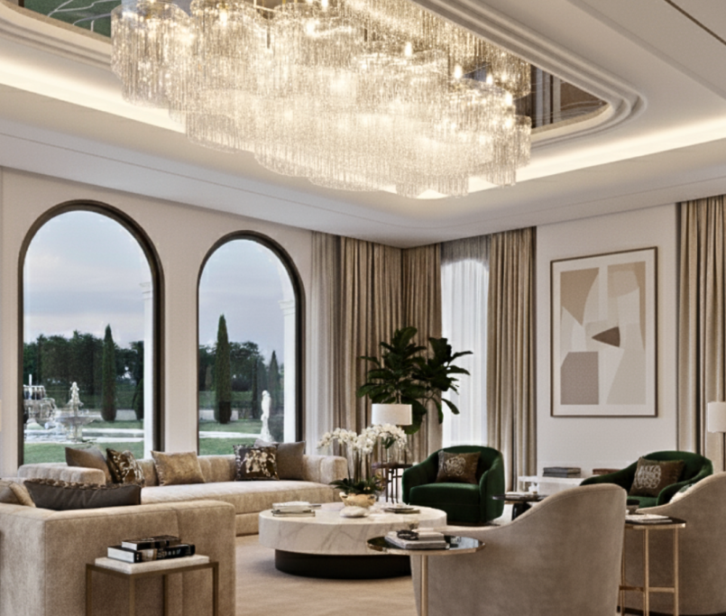 التصميم الداخلي الكويت الحديثة الفاخرة المساحات