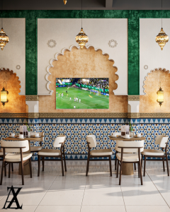 Moroccan café interior design