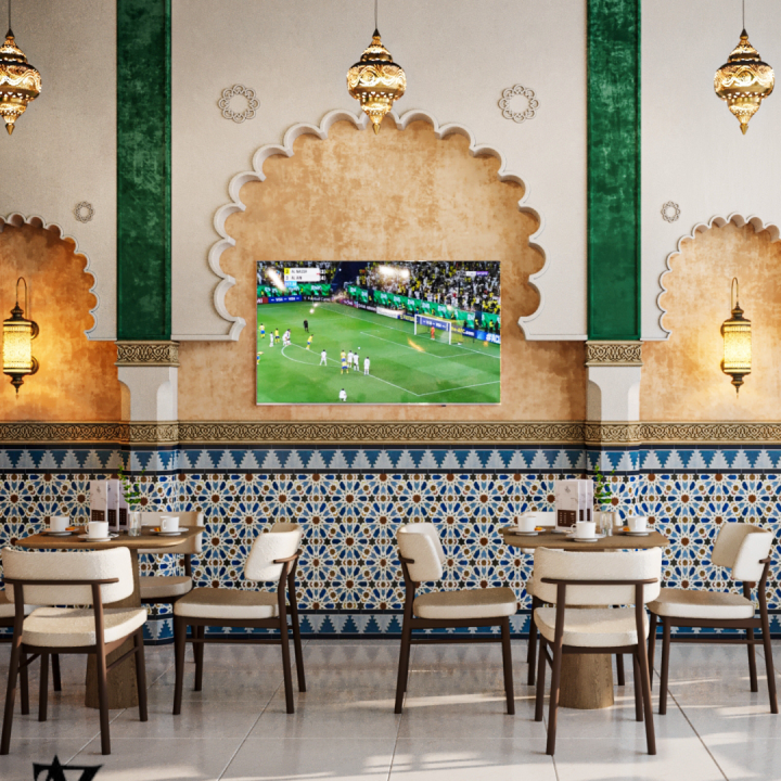 Moroccan café interior design