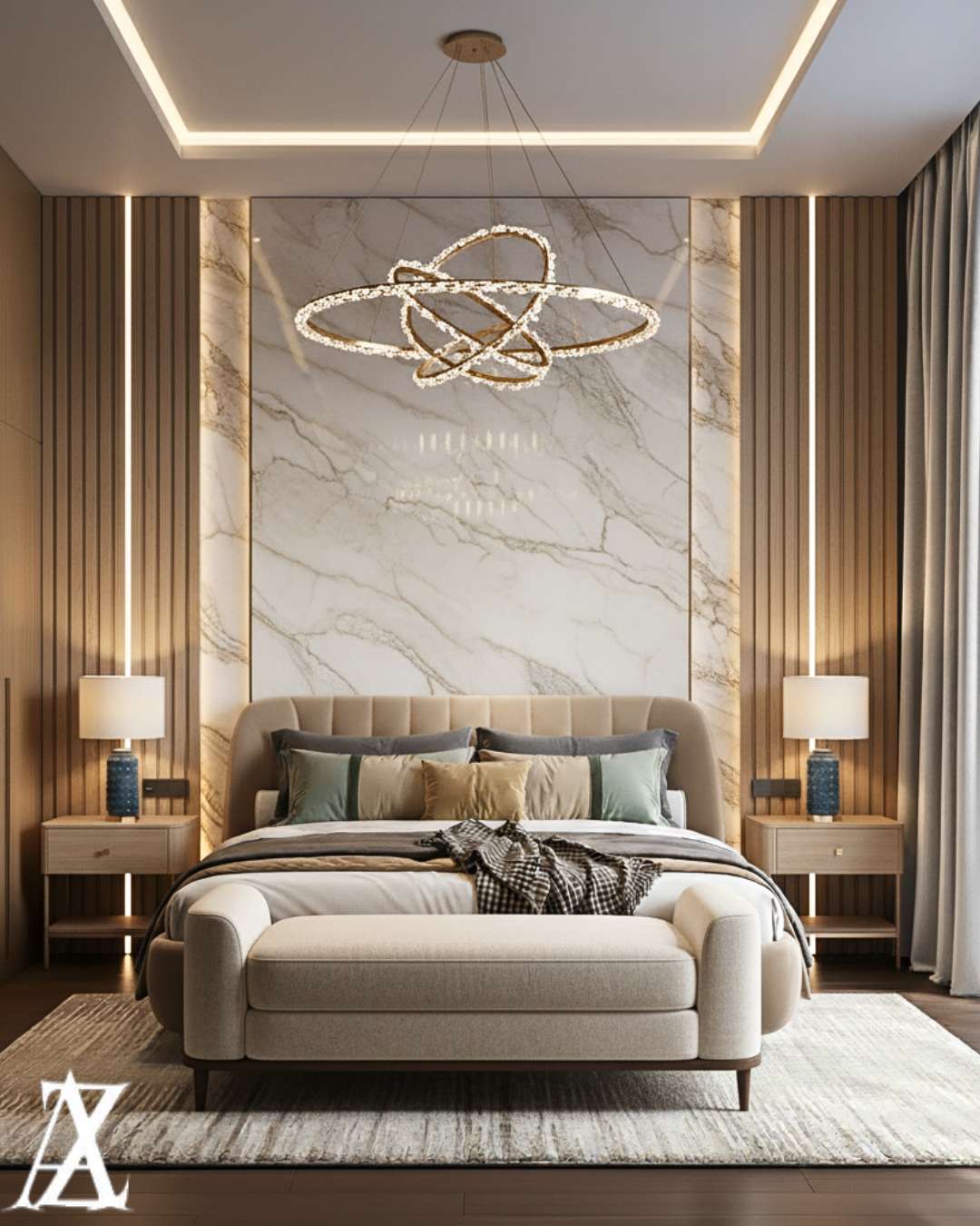 residential interiors Kuwait 2025 modern bedroom design