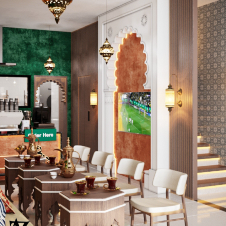 Moroccan café interior design