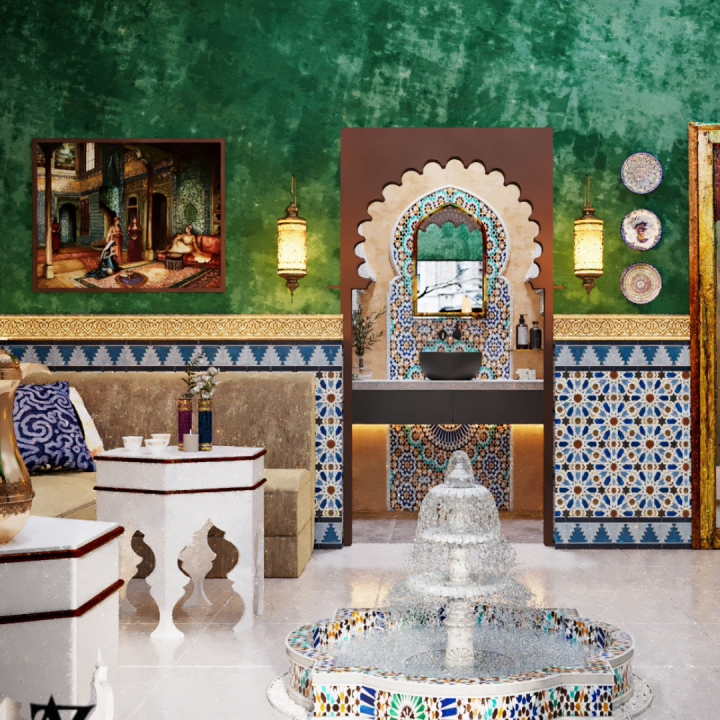 Moroccan café interior design