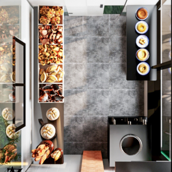 Moroccan café Tandour oven interior design