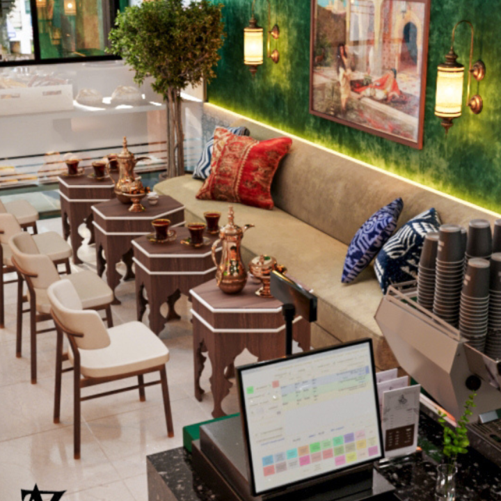 Moroccan café interior design