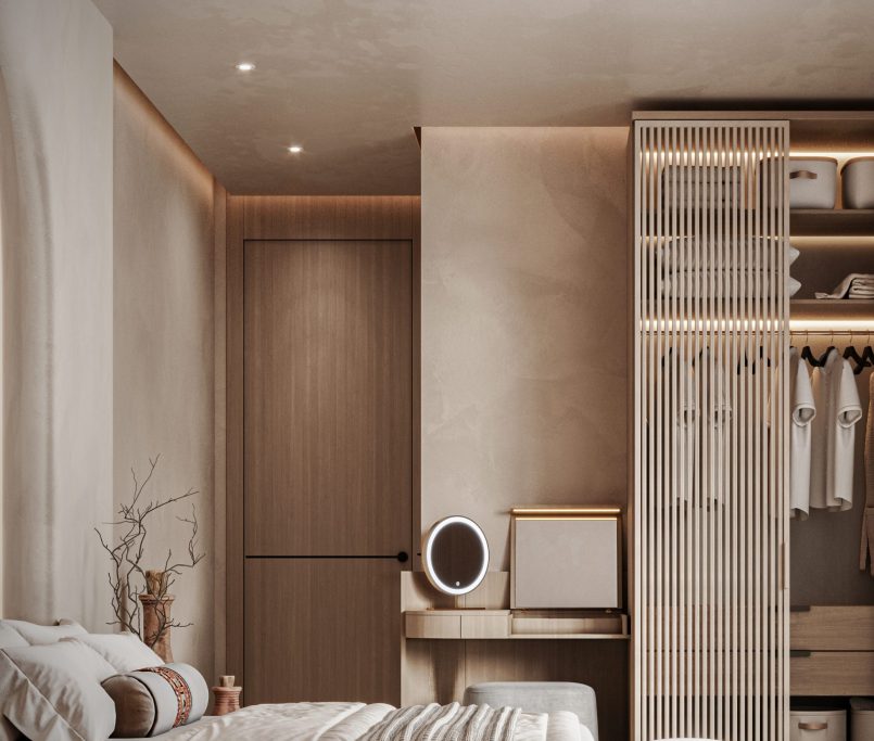 Villa Bedroom interior in Riyadh,Saudi Arabia