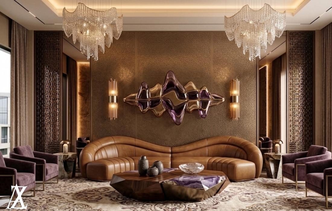 Luxury modern villa interior design in Qatar with premium finishes and elegant spaces
