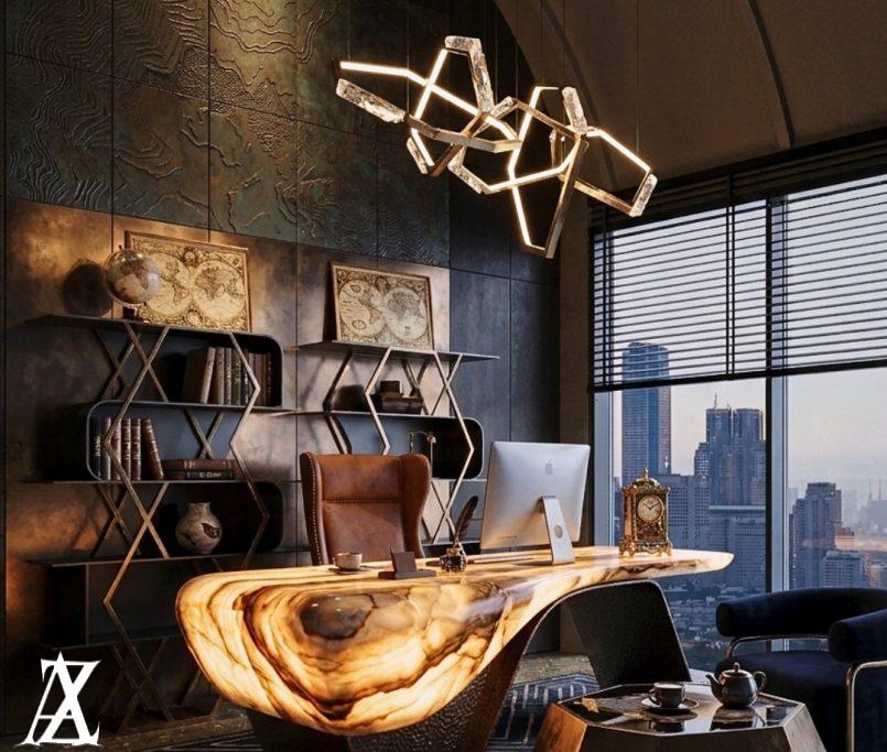 Luxury UAE offices interior design with modern executive workspace and premium finishes