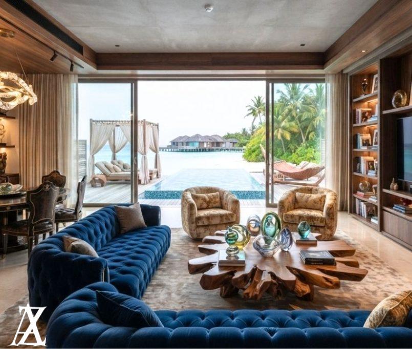 luxury interior design Maldives modern villa resort