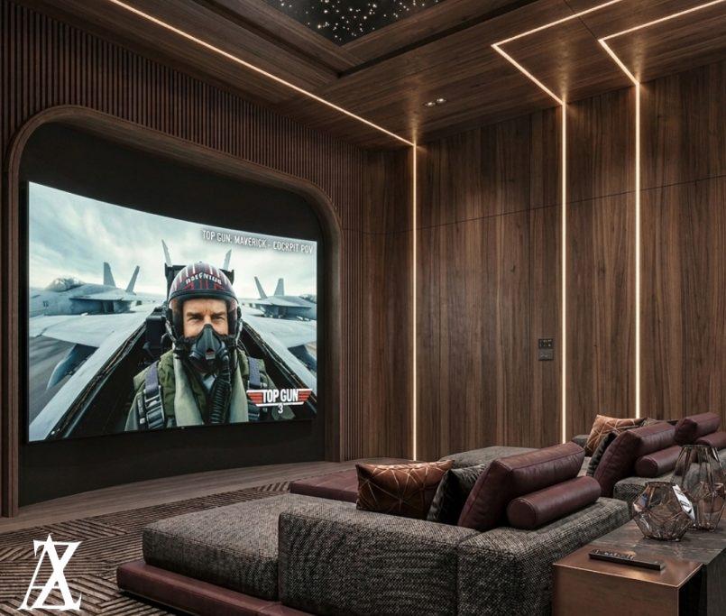 home theater interior design luxury modern cinema room