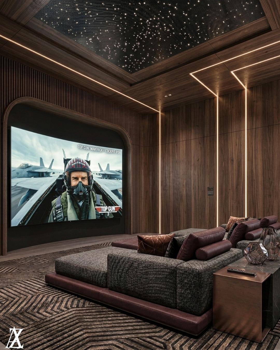 home theater interior design luxury modern cinema room