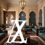 Andalusian interior design Ajman UAE luxury villa interior