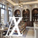 Greek café interior design Dubai Mediterranean style cafe