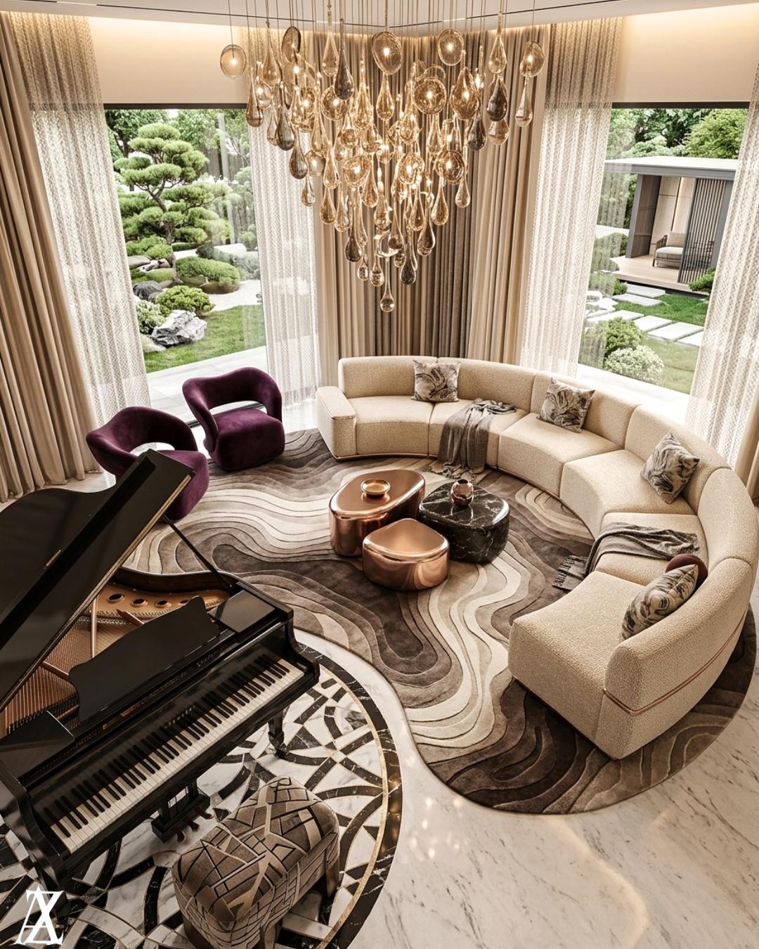 luxury guest house interior design USA private villa