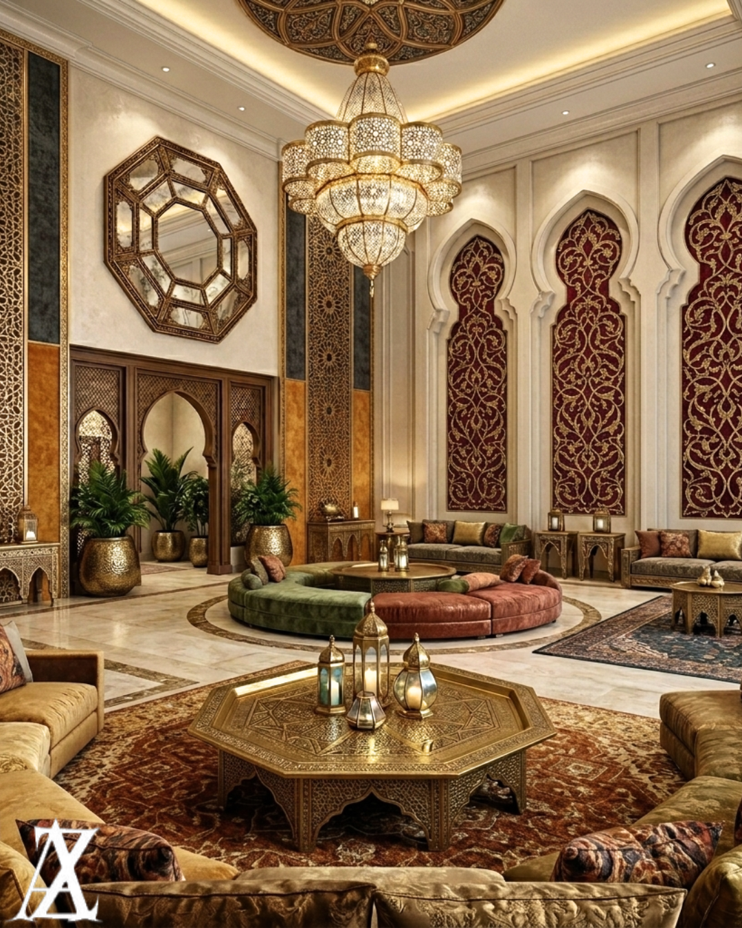palace interior design Saudi Arabia luxury royal interior by Zidan Architects