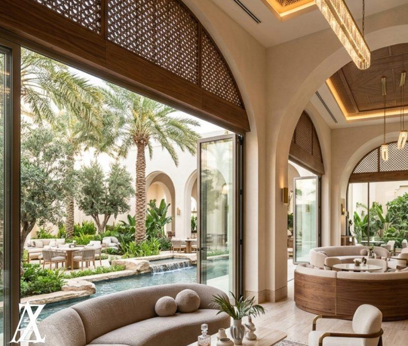 Luxury villa interior design with custom detailing in an Emirates UAE Villas