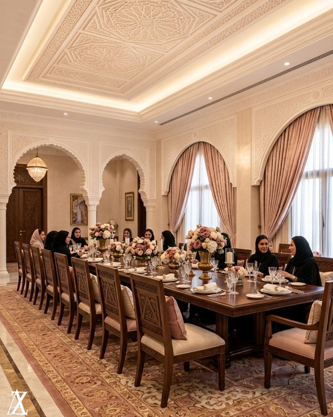 Dining Room Interior Design UAE luxury modern dining space with elegant furniture