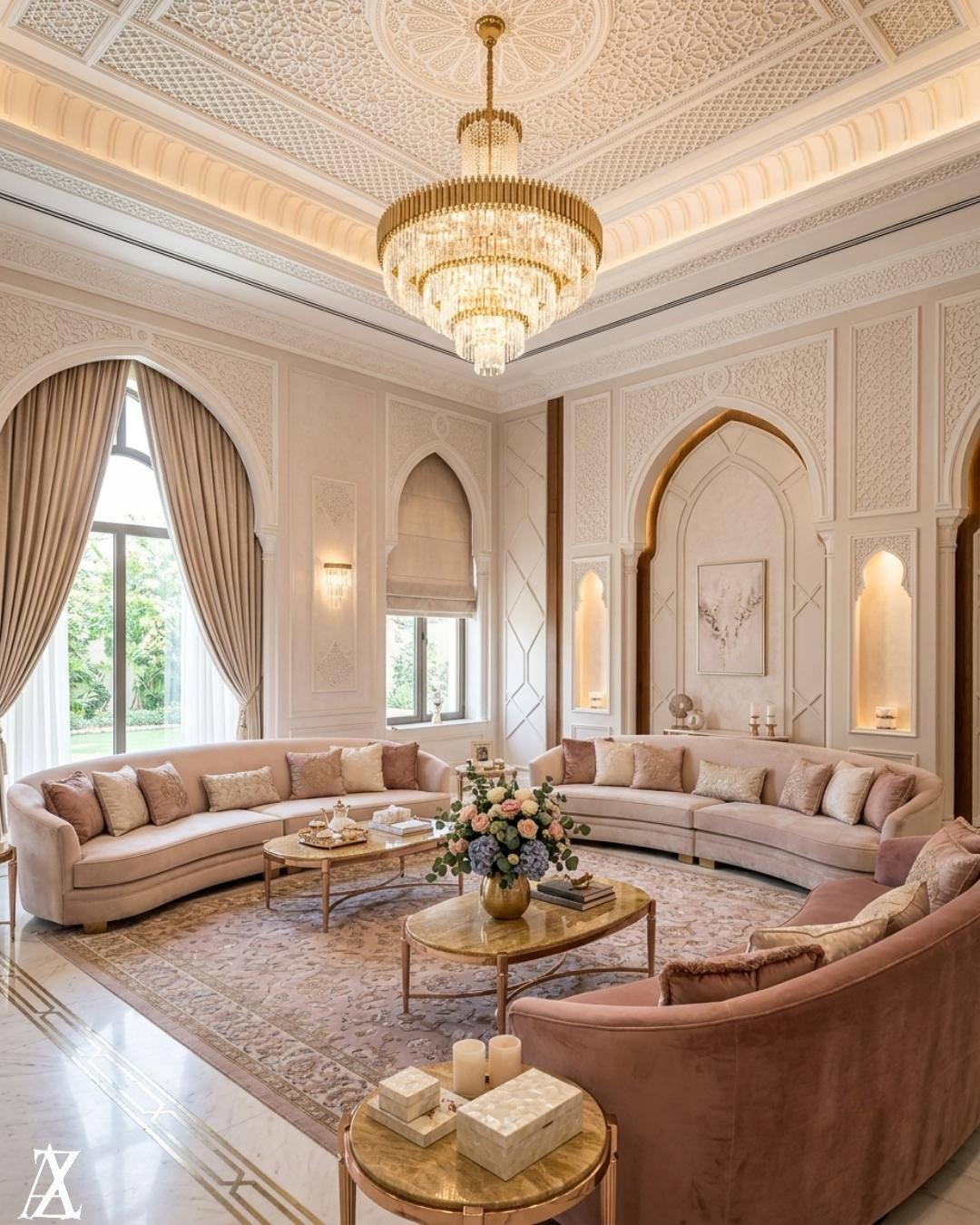 Villa interior design showcasing seamless indoor-outdoor living, Emirates Hills