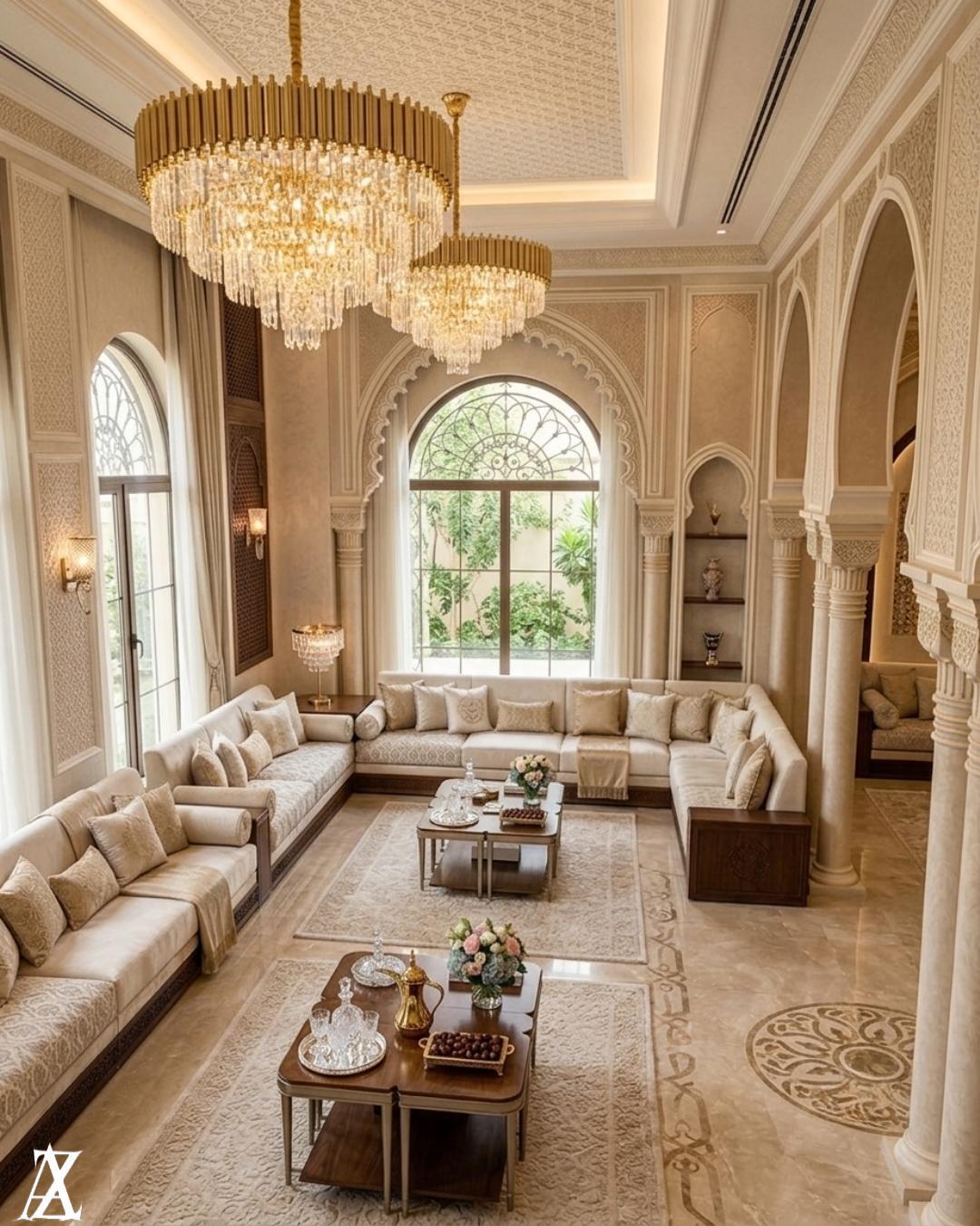 Modern villa interior lighting design with a luxurious atmosphere in Dubai