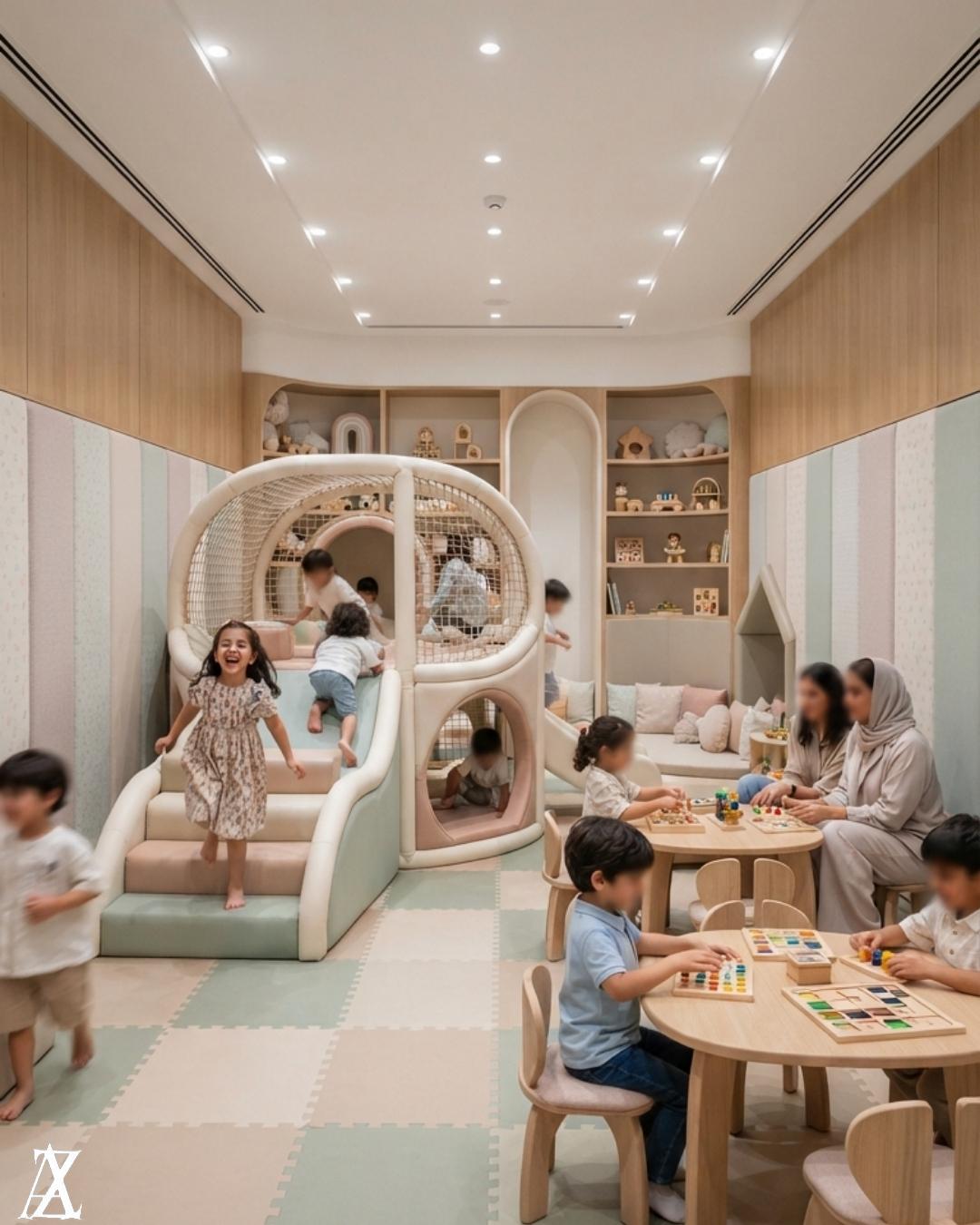 Kids Playroom Design Jeddah elegant children's room with modern furniture and playful details by Zidan Architects