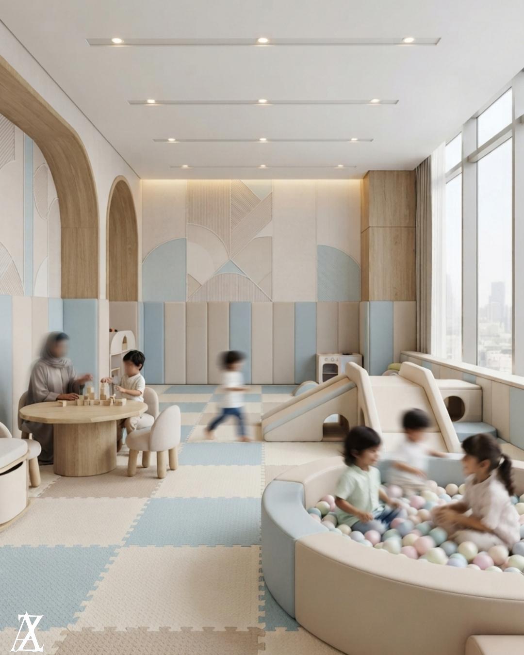 Kids Playroom Design Riyadh luxury modern children's room with creative play areas by Zidan Architects