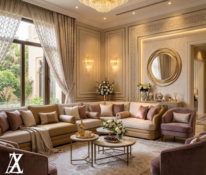 Elegant villa interior design in Al Barari Dubai with luxury style