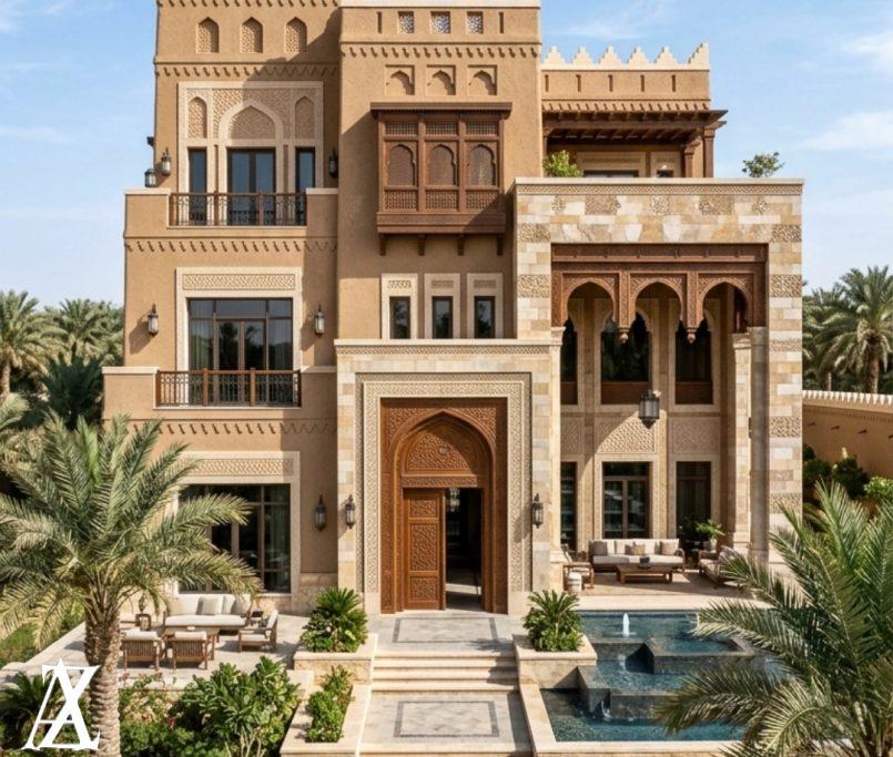 Najdi villa design Najdi interior design Saudi Arabia luxury home